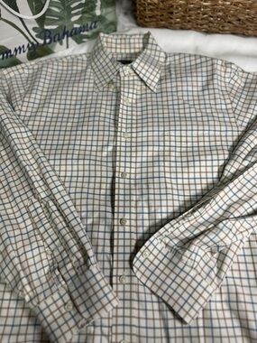 Lands’ End Classic Men's Checked Button-Down Shirt size 16-34